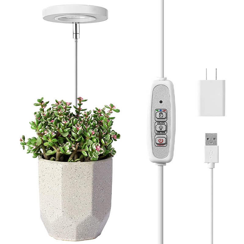 Plant Grow Light Full Spectrum - Timing Dimmable Angel Ring LED Supplement