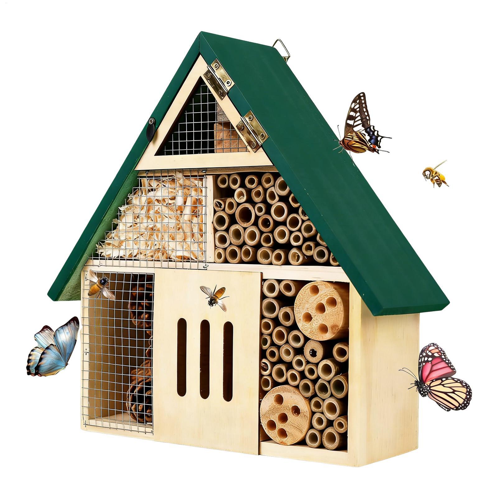 Insect Hotel Wood - Insect Hotel Bee House Wooden Weatherproof
