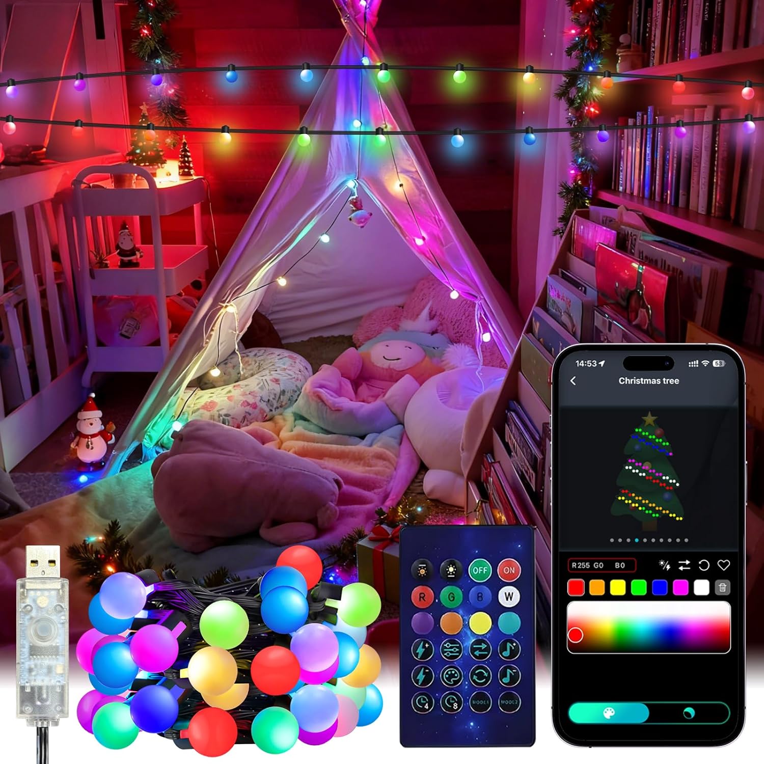 Smart Garden Outdoor - Smart Globe String Lights 5/10M RGB