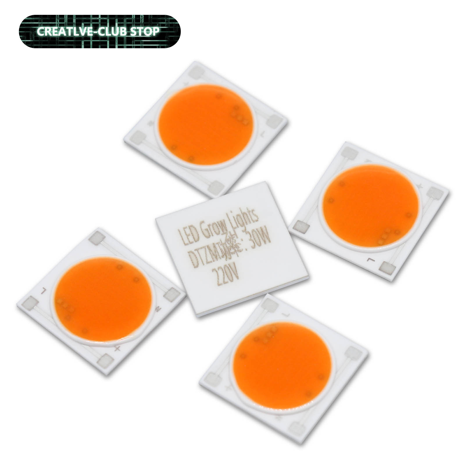 Plant Grow Light Full Spectrum - 5pcs Ceramics Base LED COB Chips