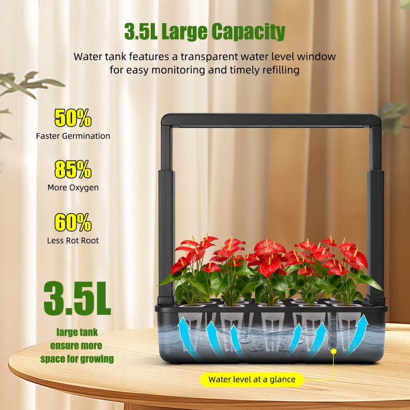 Smart Garden At Home - Indoor LED 15 Tube Hydroponics Smart