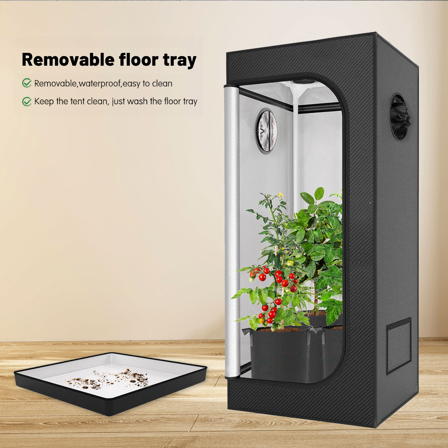 Factory Customized 600d Mylar  - Grow Tent Complete Kit ulasan dan harga