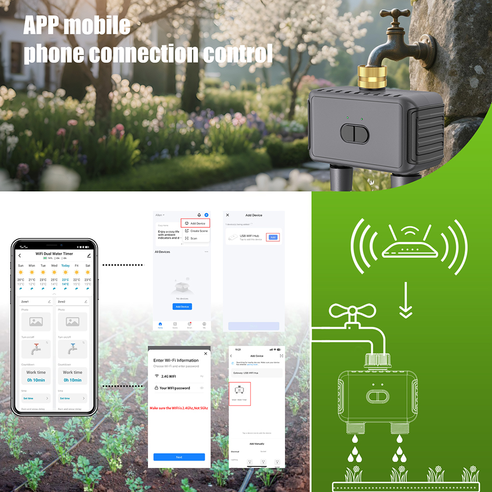 Tuya WiFi Water Timer Smart 2  - Smart Garden At Home ulasan dan harga