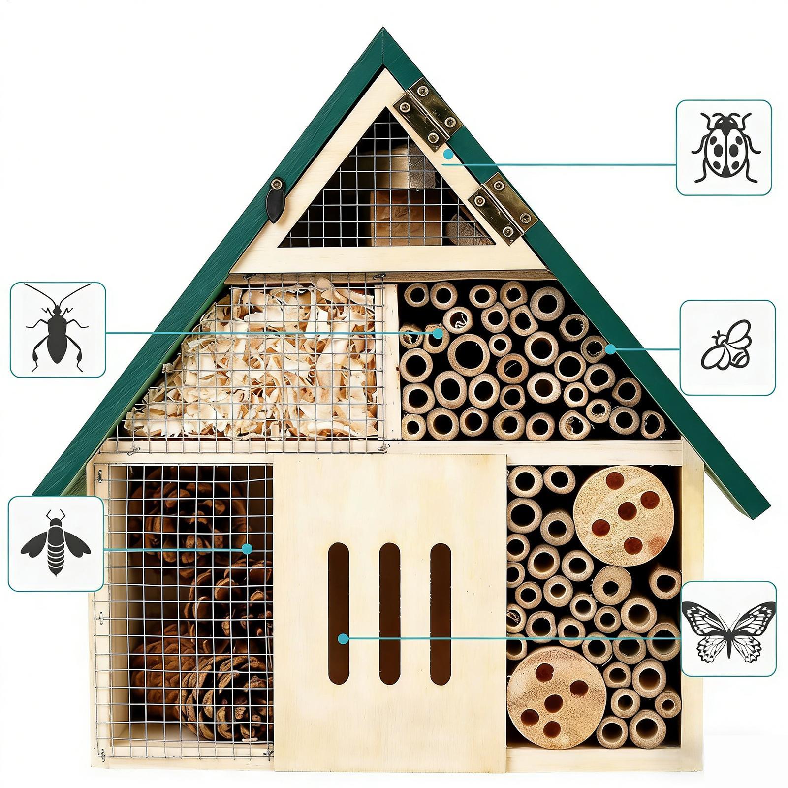 Insect Hotel Bee House Wooden  - Insect Hotel Wood ulasan dan harga