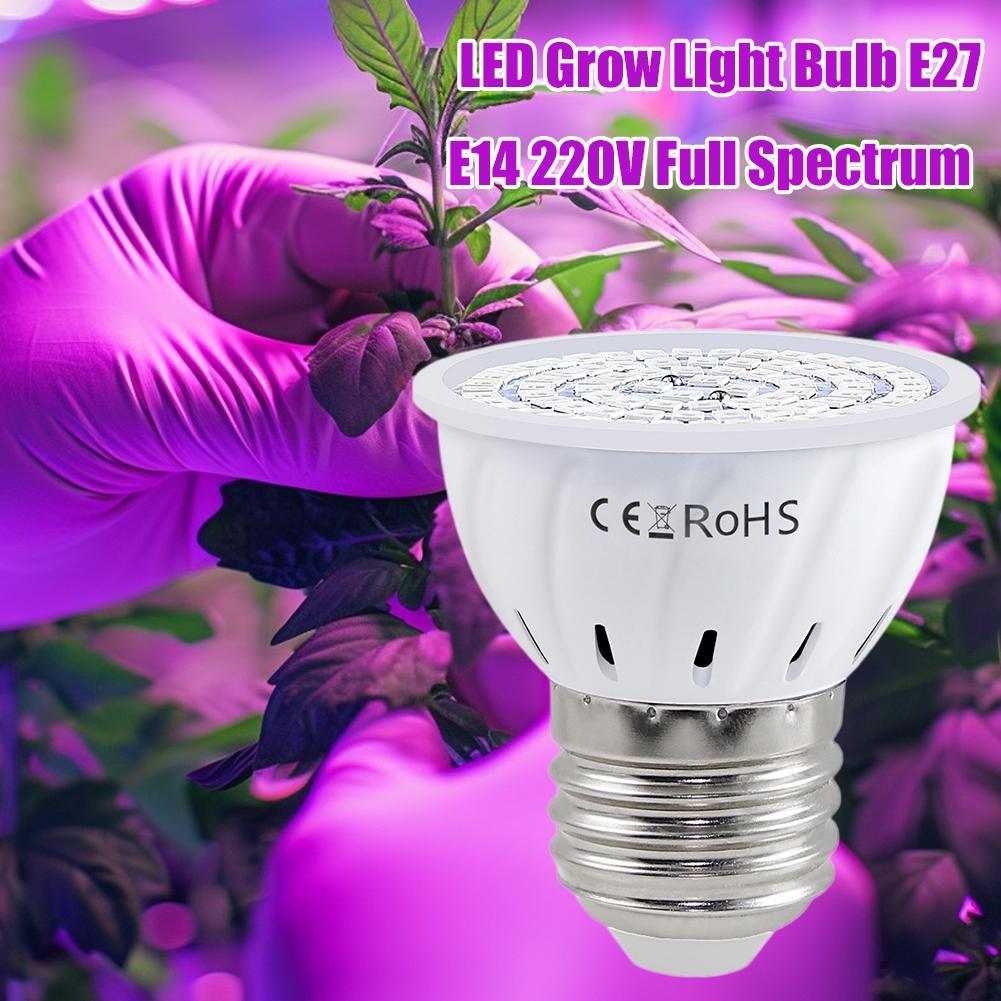 LED Grow Bulb E27 60 80LEDs Fu - Plant Grow Light Full Spectrum ulasan dan harga