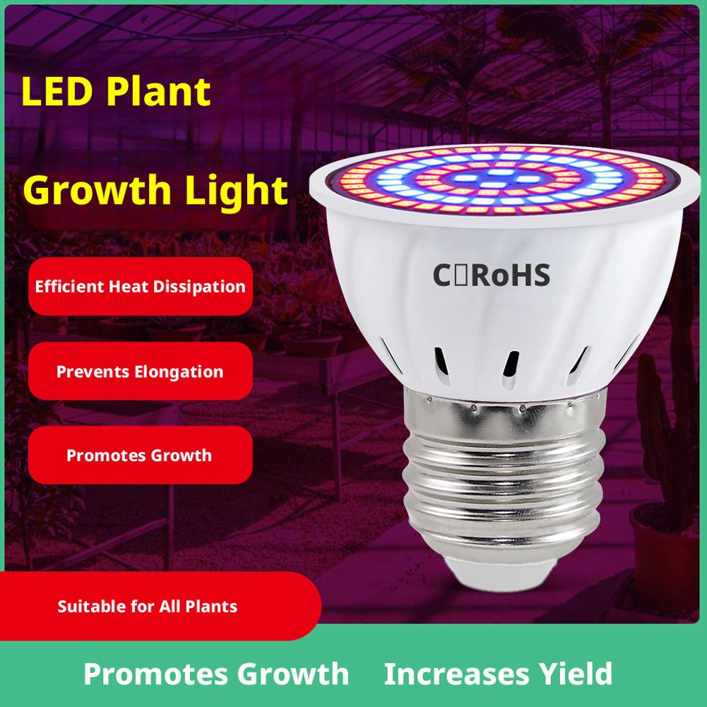 LED Grow Bulb E27 60 80LEDs Fu - Plant Grow Light Full Spectrum ulasan dan harga