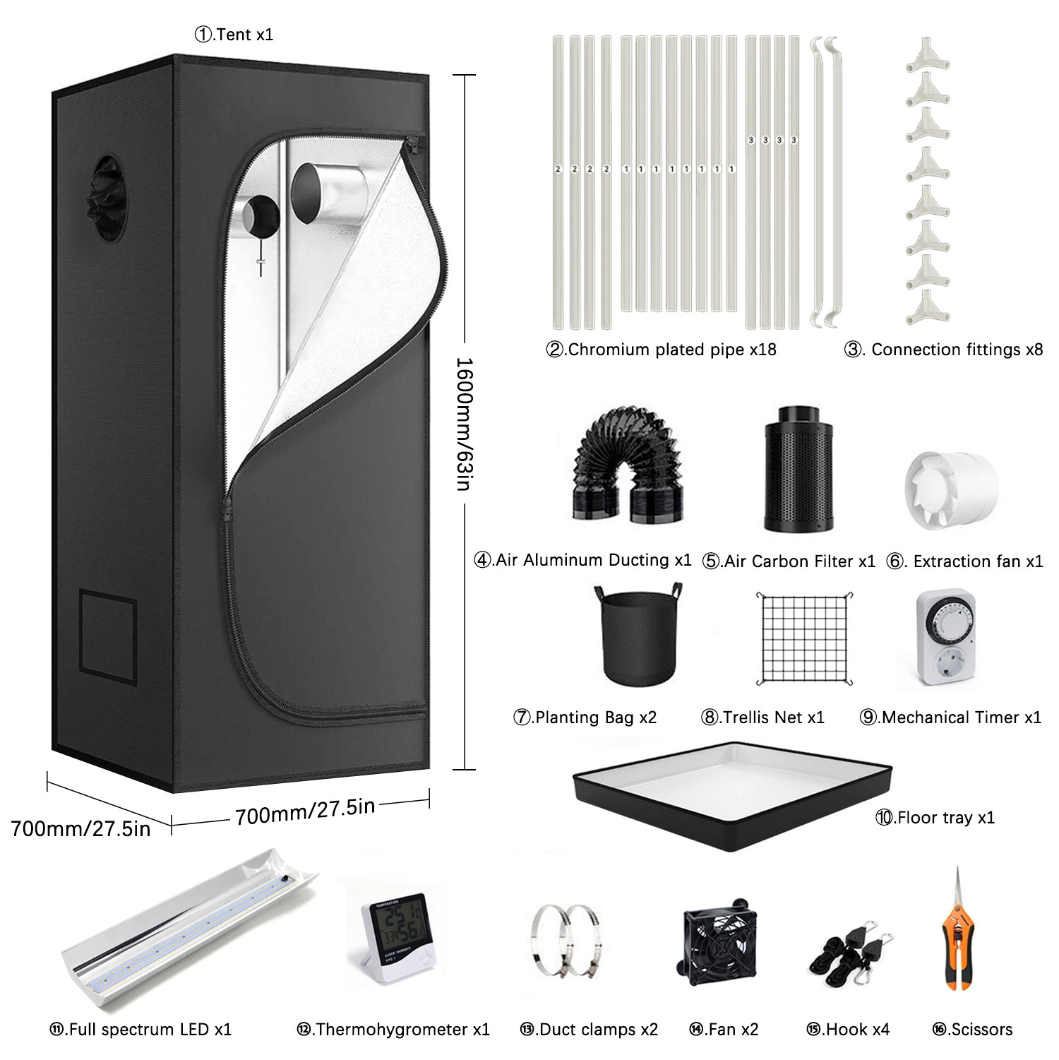 4x4 Grow Tent Complete Kit LED - Grow Tent Complete Kit ulasan dan harga