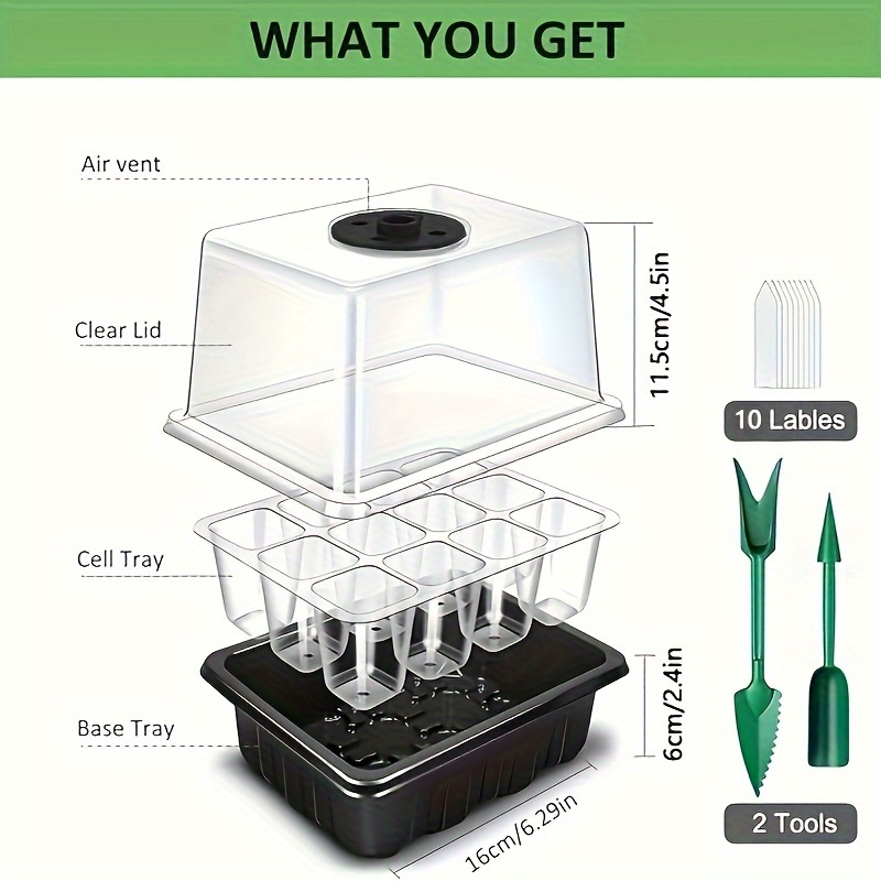 Seedling Starter Kit 1/2/3 Set - Plant Grow Light Full Spectrum ulasan dan harga