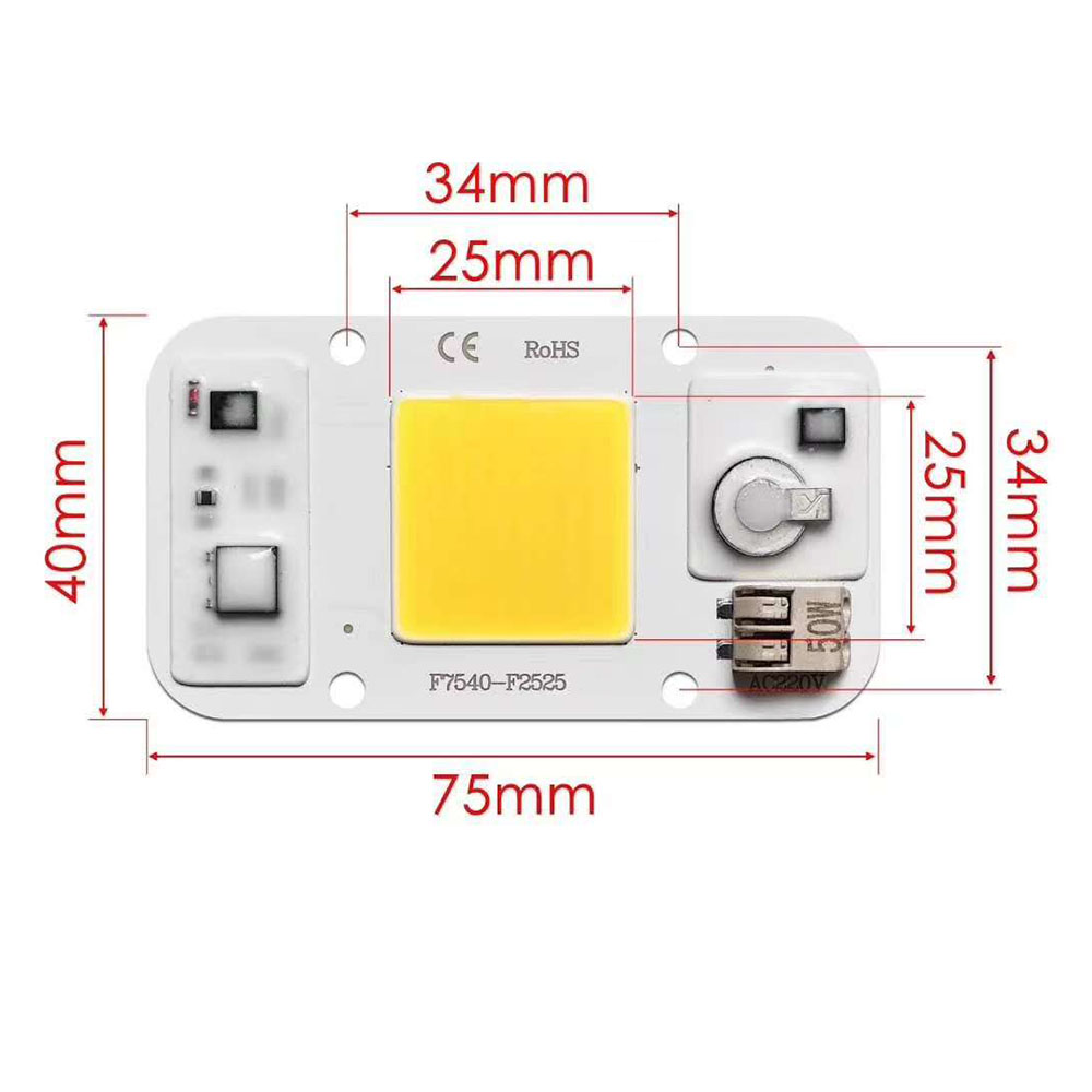 LED COB RGB Chip 50W AC220V No - Plant Grow Light Full Spectrum ulasan dan harga