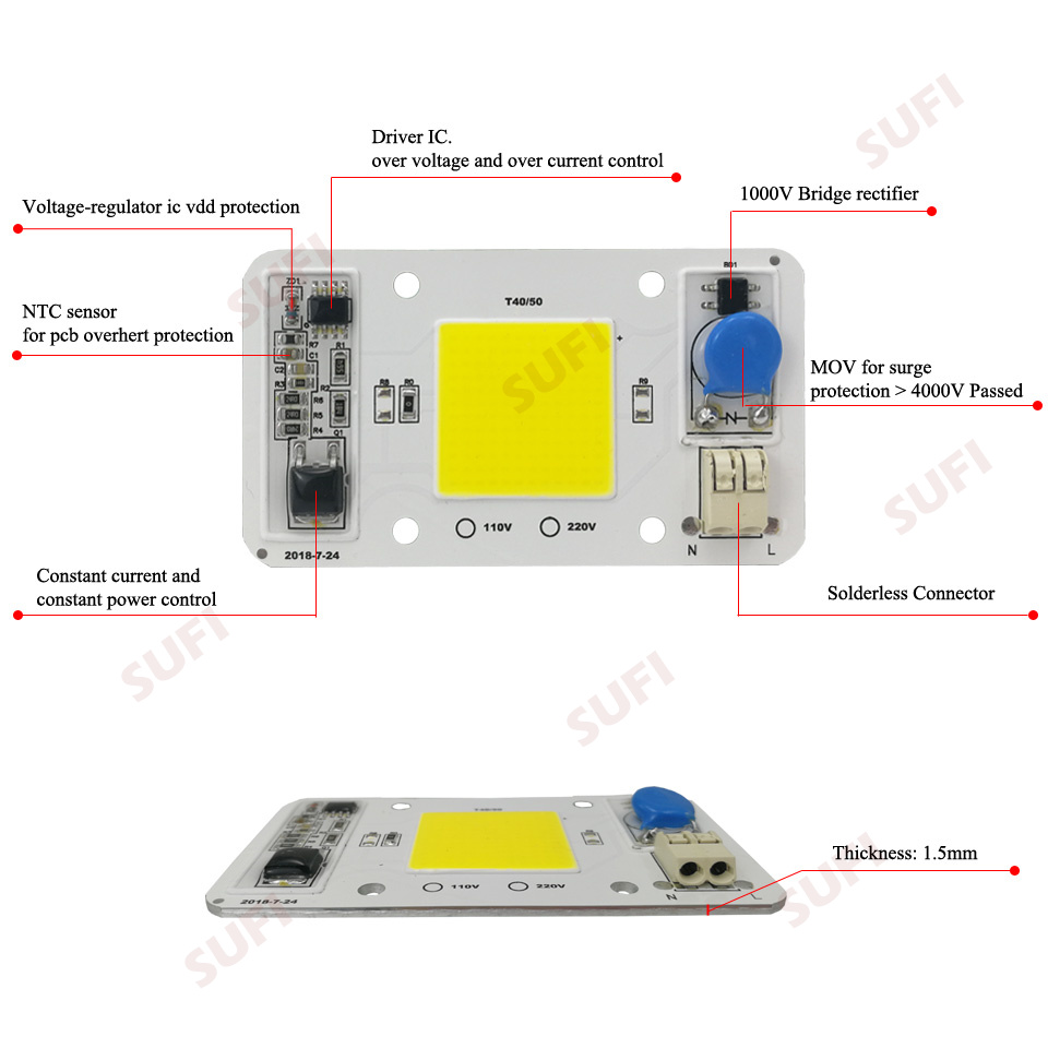 Smart IC 20W 30W 50W Warm Natu - Plant Grow Light Full Spectrum ulasan dan harga