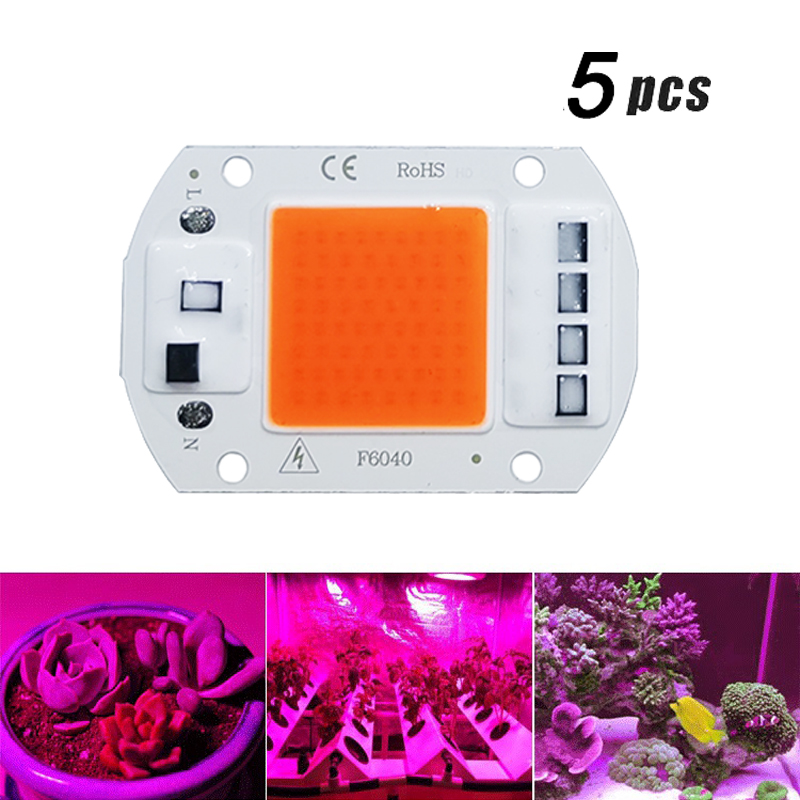 5Pcs LED Grow COB Light Chip F - Plant Grow Light Full Spectrum ulasan dan harga