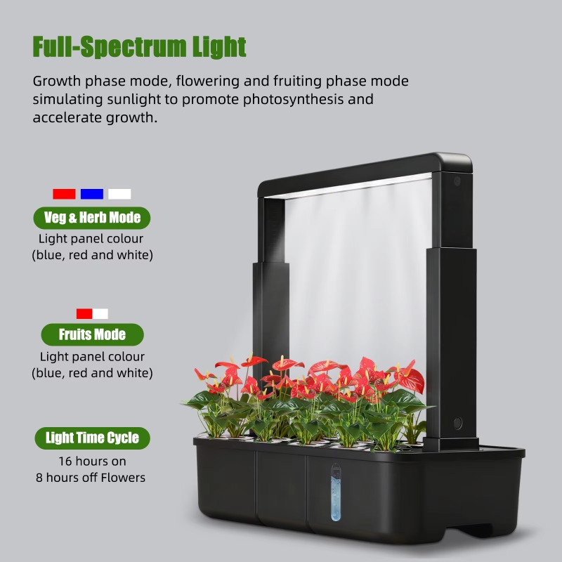 Indoor LED 15 Tube Hydroponics - Smart Garden At Home ulasan dan harga