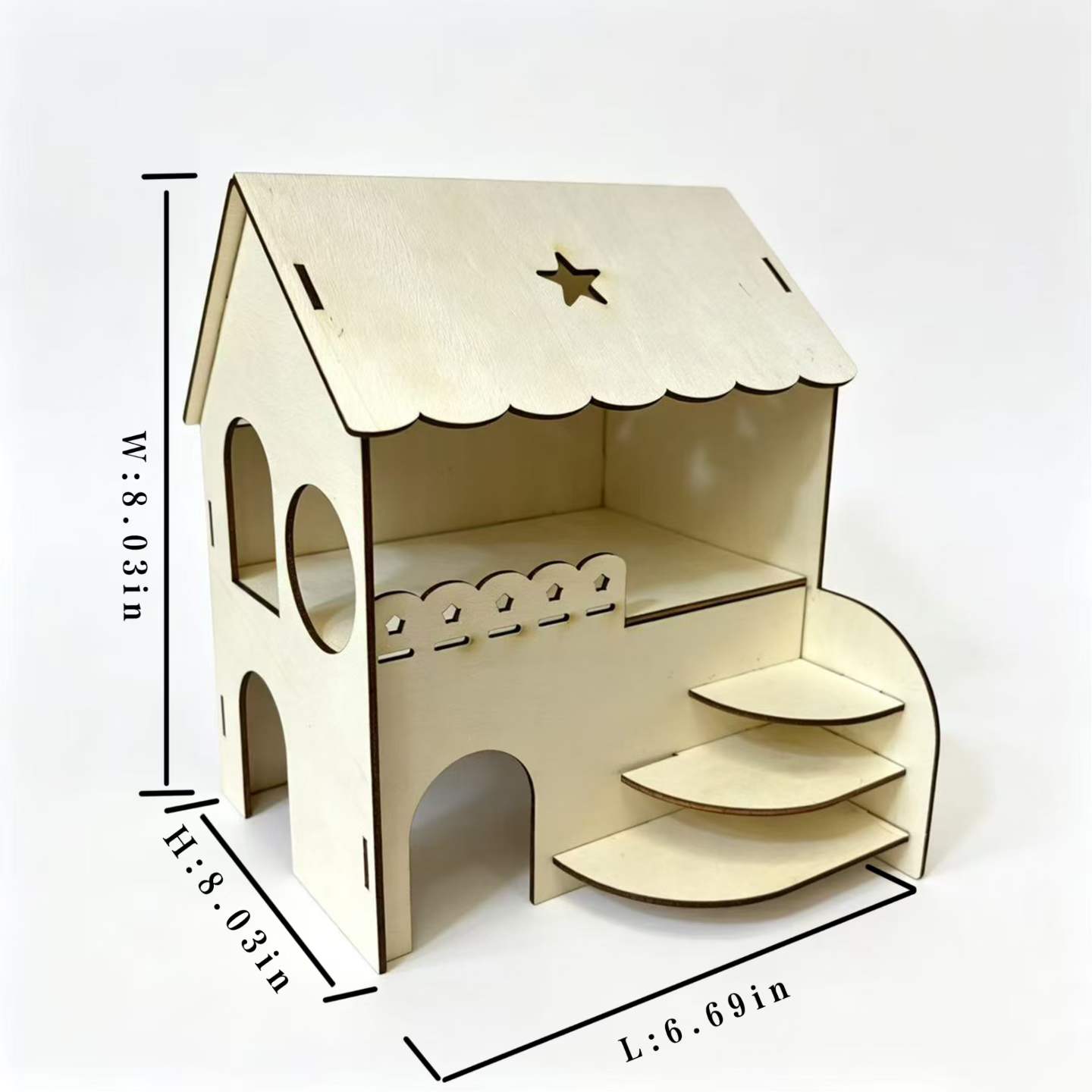 Hamster Two-Story Wooden House - Insect Hotel Wood ulasan dan harga