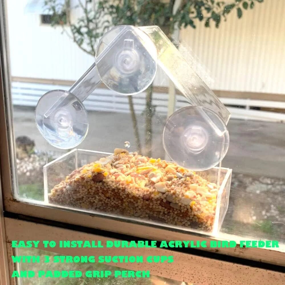 Acrylic Bird Feeder Clear Wind - Smart Bird Feeder Camera ulasan dan harga